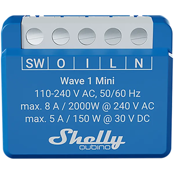 SHELLY Wave 1 Mini 1-kanałowy moduł ze stykiem bezpotencjałowym