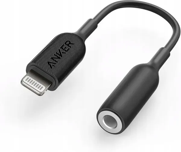 Kabel ANKER Adapter Lightning do Jack 3.5 mm, Czarny