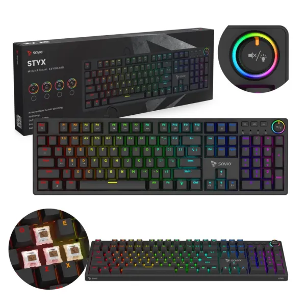 SAVIO KLAWIATURA MECHANICZNA STYX OUTEMU BROWN