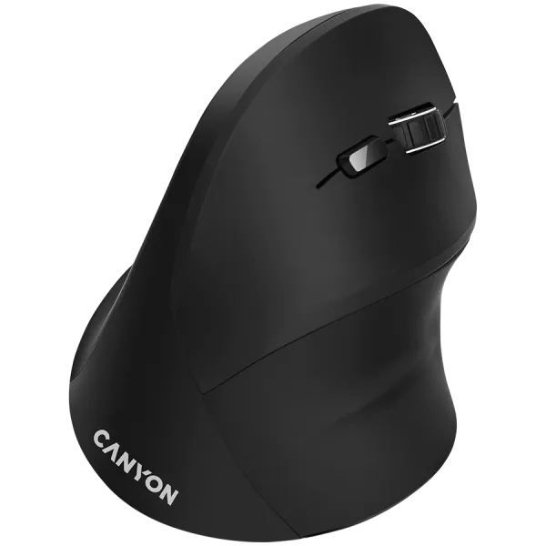 CANYON Mysz bezprzewodowa MW-16 Pionowa Czarna