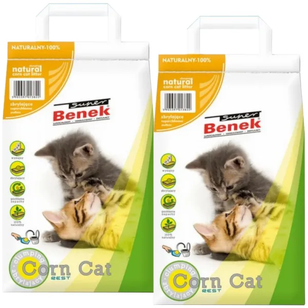 CERTECH Super Benek Corn Cat - żwirek kukurydziany 2x14L