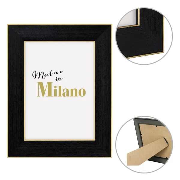 Hama Ramka fotograficzna portretowa Milano na zdjęcie foto 13x18 cm czarna