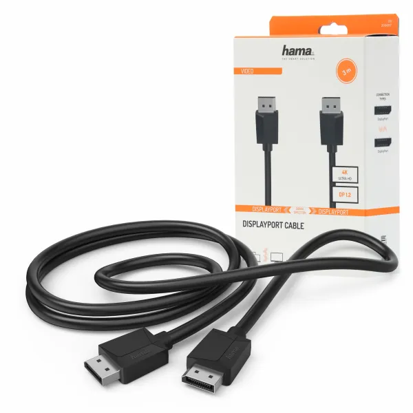 Hama Kabel Przewód Displayport Hama 1.2 ultra HD 4K 3 m do monitora