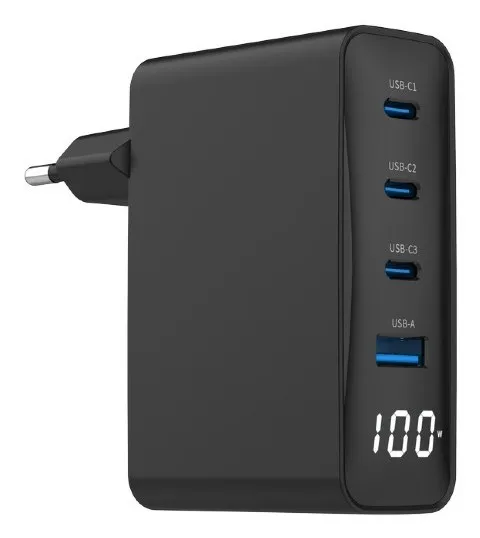 GEMBIRD SZYBKA ŁADOWARKA SIECIOWA GAN 100W, CZARNA