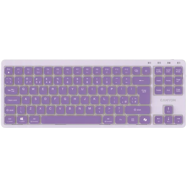 CANYON Keyboard OnType 10 Low Profile EN Wired Violet