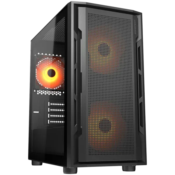 COUGAR Obudowa Uniface Mini RGB, Mini Tower, Czarna