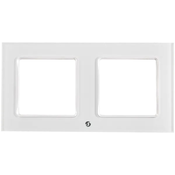 SHELLY Wall frame 2 - white Podwójna ramka wyłącznika biała