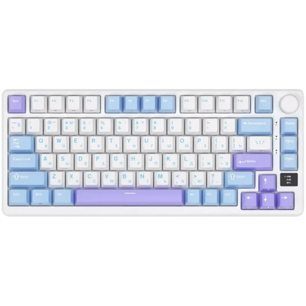 ROYAL KLUDGE RK-M75 Taro Milk Gaming Keyboard K Silver switch