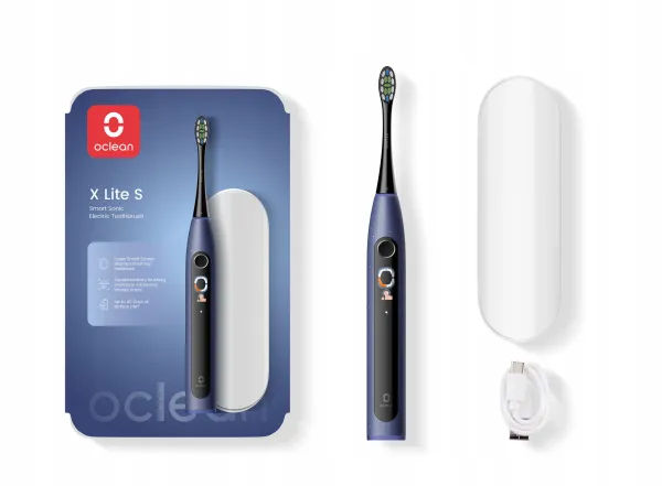 Szczoteczka soniczna Oclean X Lite S niebieska z etui 72000 ruchów/min.