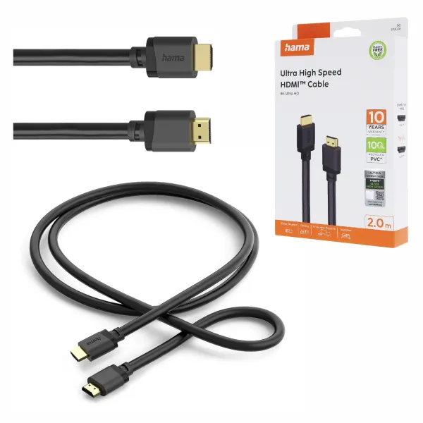 Hama Kabel Hdmi 2.1 Ultra High Speed 7680x4320 8K 3m eARC 48 Gbit/s