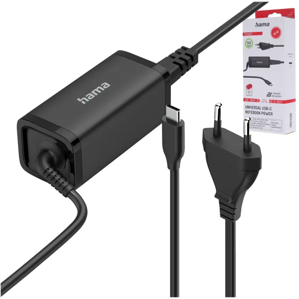 Hama mini Zasilacz Uniwersalny GaN ładowarka do laptopa tableta USB-C 45W