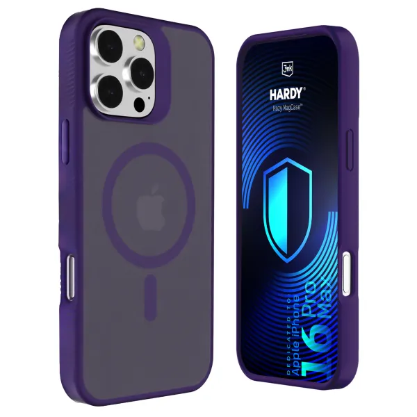 Apple iPhone 16 Pro Max - 3mk Hardy Hazy MagCase Purple
