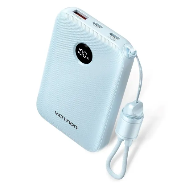 Powerbank Vention 10000mAh 2xUSB-C 1xUSB-A 22,5W BL