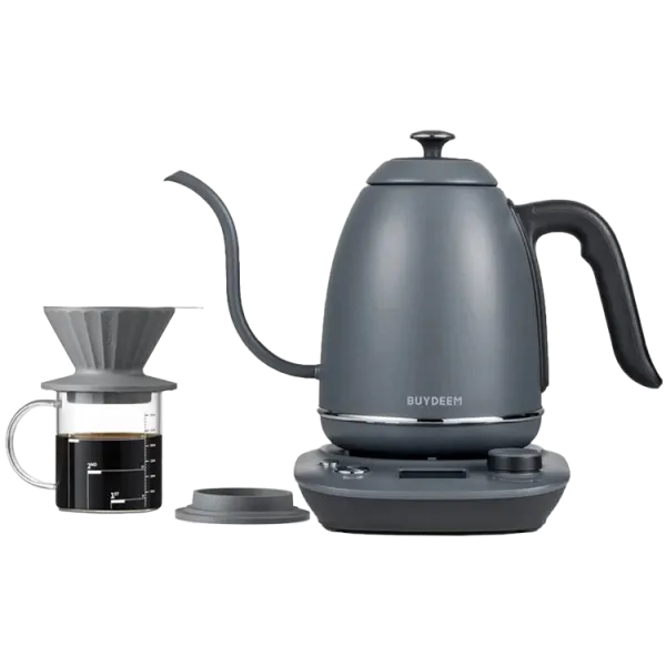 BUYDEEM Czajnik Elektryczny typu Gooseneck "Gęsia szyjka" z regulacją temperatury, model K821, kolor Ink Grey, EU