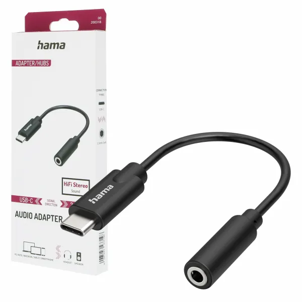 Hama ADAPTER przejściówka USB-C - JACK 3.5MM