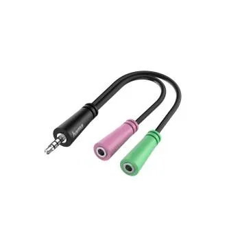 Hama ADAPTER JACK 3,5 4PIN WT. - 2xJACK 3,5 GN.