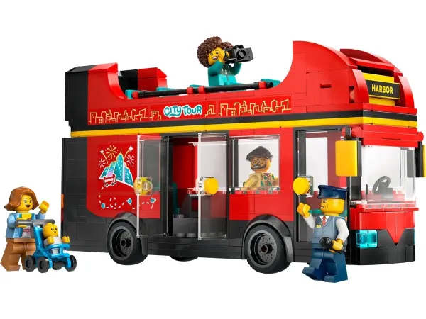 Klocki LEGO City 60407 - Czerwony, piętrowy autokar