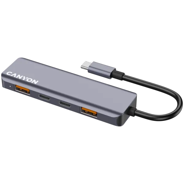 CANYON HUB DS-18 5 w 1 USB-C Szary