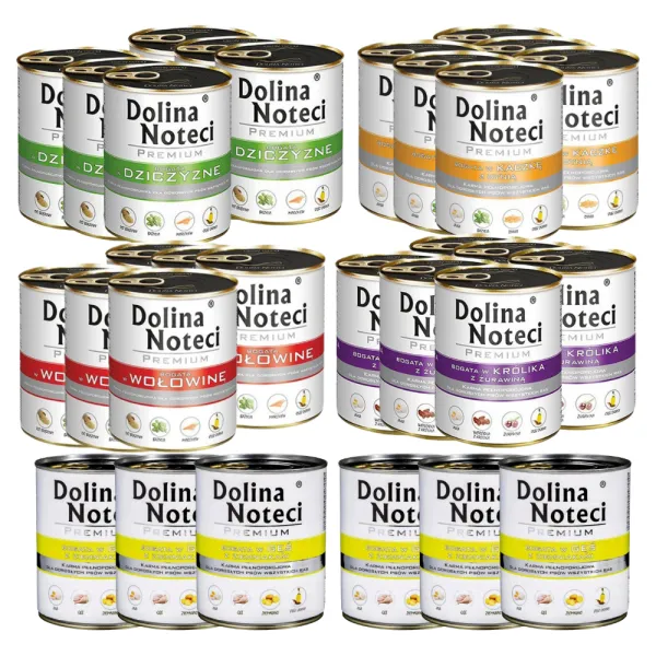 DOLINA NOTECI Premium Mokra karma dla psa MIX SMAKÓW 30x800g