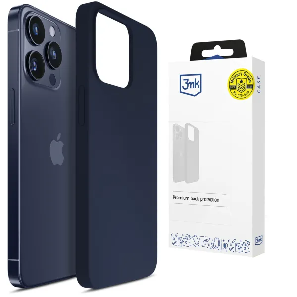 Apple iPhone 15 Pro Max - 3mk Hardy Mellow Case Dark Blue