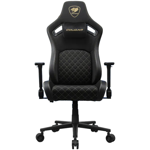 COUGAR Fotel Gamingowy Defensor Gold F, Czarno-Z?oty