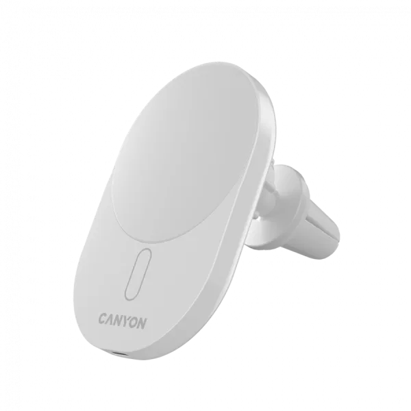 CANYON Ładowarka samochodowa OnGrip 105 15W Qi2 Magnetyczna Biała