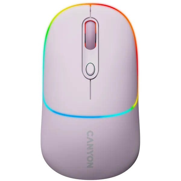 CANYON Mysz bezprzewodowa MW-22 2w1 RGB Różowa
