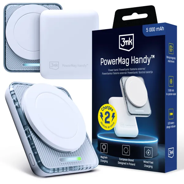 3mk PowerMag Handy 22.5W MagSafe 5,000mAh White