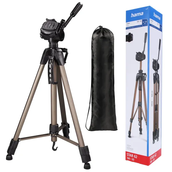 Hama statyw fotograficzny Star 62 z torbą foto tripod regulowany składany