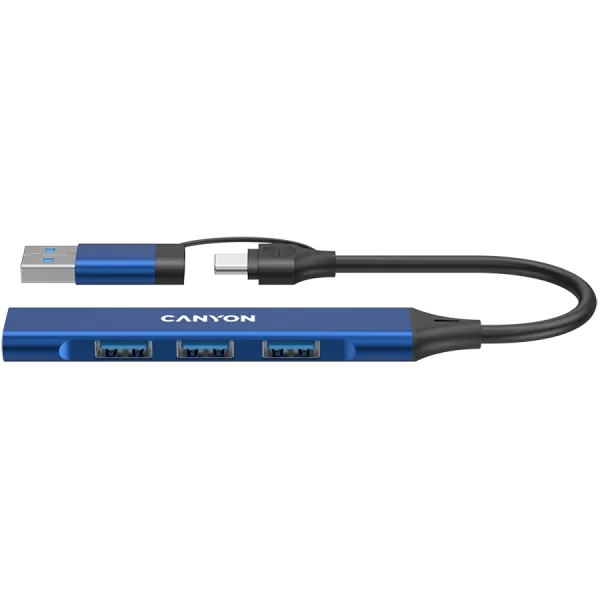 CANYON HUB DS-02 4 w 1 USB-A/C Niebieski