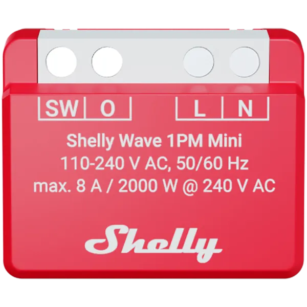 SHELLY Wave 1PM Mini EU LR 1-kanałowy moduł mini z pomiarem mocy
