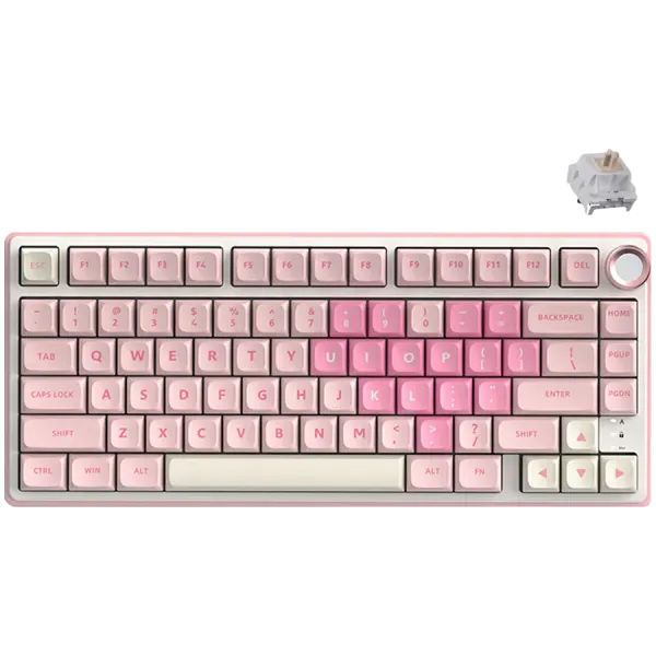 ROYAL KLUDGE R75 Pink Melody Gaming Keyboard Beige Switch