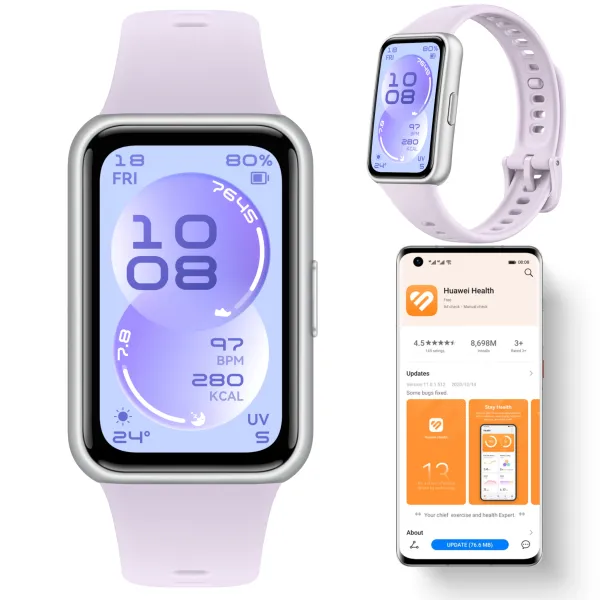 Inteligentna opaska sportowa HUAWEI Band 11 fioletowy Smartwatch AMOLED