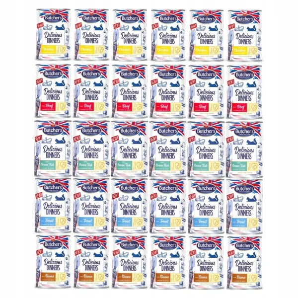 Mokra karma dla kota Butcher's Delicious Dinners mix smaków 30 x 400g