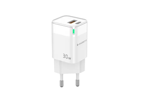 Ładowarka Garett Fast Charge 30W GaN PD QC biała
