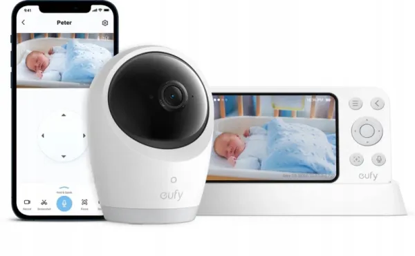 Niania Elektroniczna eufy Security E21 Kamera 4K UHD Ekran 5" Monitor WiFi