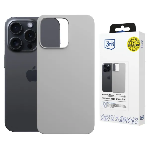 Apple iPhone 16 Pro Max - 3mk Hardy MagSilicone Natural Titanium