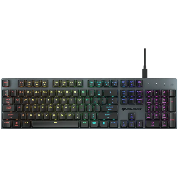 COUGAR Klawiatura Gamingowa Luxlim, RGB, USB, Czarna
