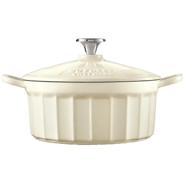 BUYDEEM Emaliowane naczynie żeliwne 2,9L, CP521, Oat White