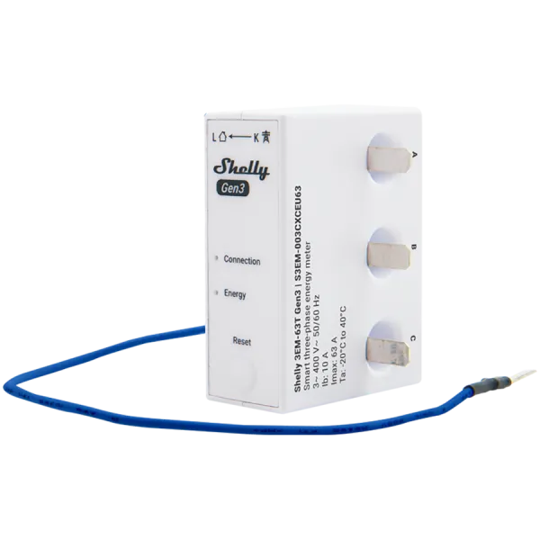 SHELLY 3EM-63T Gen3 miernik energii