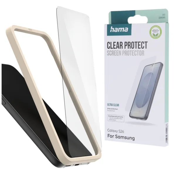 HAMA SZKŁO OCHRONNE EXTREME PROTECT DLA SAMSUNGA S26 Z RAMKĄ MONTAŻOWĄ
