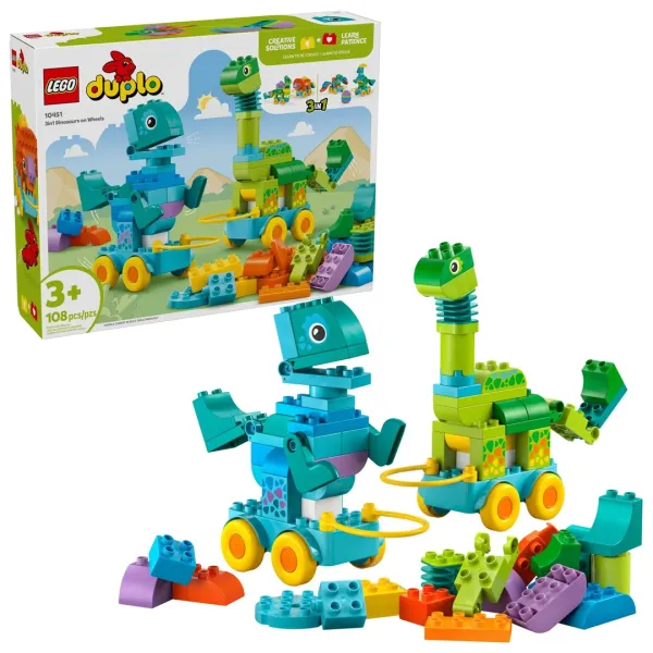 LEGO Duplo 10451 - 3 w 1 Dinozaury na kółkach