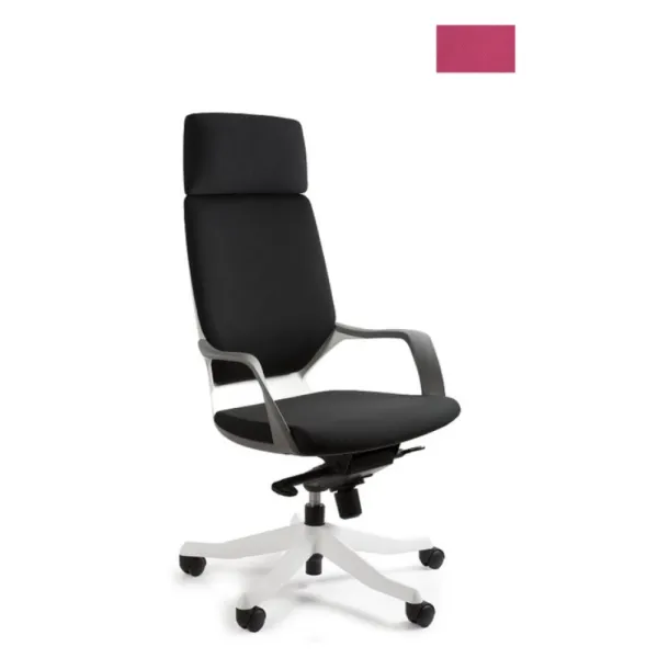 Fotel biurowy Apollo BL401 magenta/biały