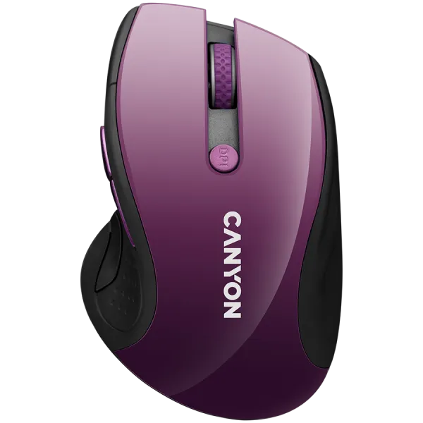 CANYON Mysz bezprzewodowa MW-01 BlueLED Fioletowa