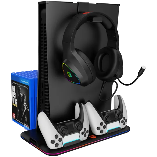 CANYON Podstawka CS-5 RGB PS5 Ładowanie + Chłodzenie Czarna