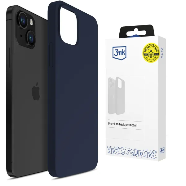 Apple iPhone 15 Plus - 3mk Hardy Mellow Case Dark Blue