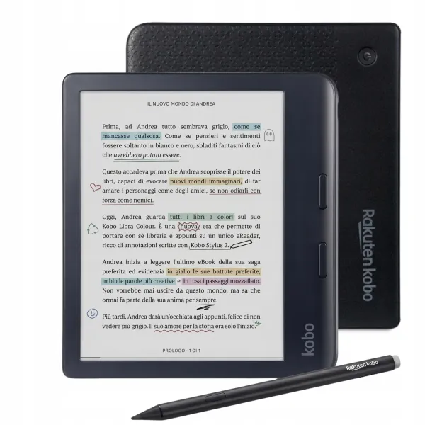 Czytnik Ebook Kobo Libra Colour 7" 32GB Kolorowy Ekran E-Ink + rysik