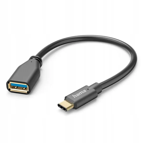 Hama Kabel OTG Adapter USB 3.1 / USB-A - USB-C 0.5 m czarny