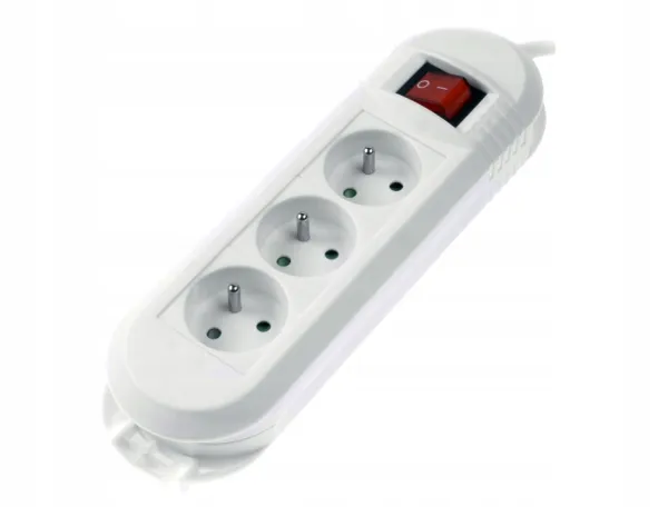 Listwa zasilająca Hama Comfort 3 gniazda, 1,5 m biała