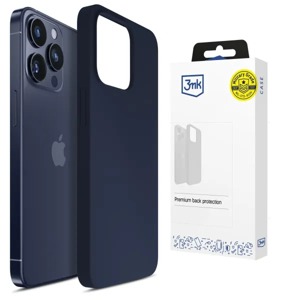 Apple iPhone 15 Pro - 3mk Hardy Mellow Case Dark Blue